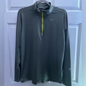 men's‎ medium gray nike long sleeve dri-fit shirt